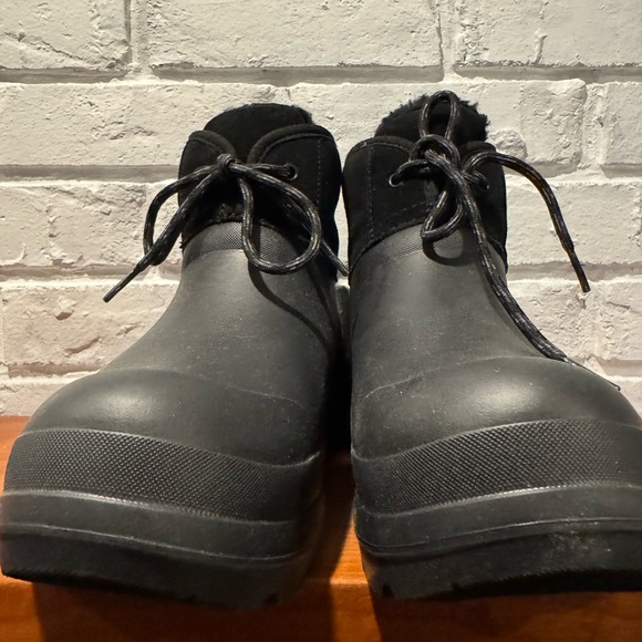 UGG TASMAN X LACE BLACK WATERPROOF RUBBER WOOL RAIN BOOTS - Picture 4 of 6